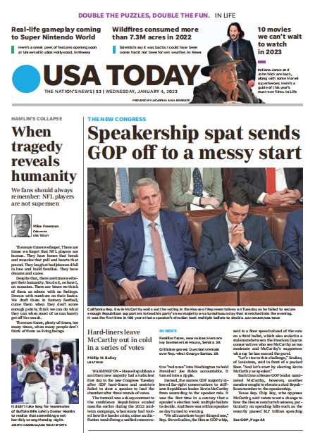 考研英语外刊杂志今日美国USA Today-2023-01-04英语原版外刊日刊