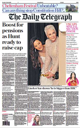 考研英语外刊杂志每日电讯报The Daily Telegraph-2023-03-14英语原版外刊日刊