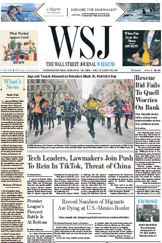 考研英语外刊杂志华尔街日报WSJ-2023-03-18英语原版外刊日刊