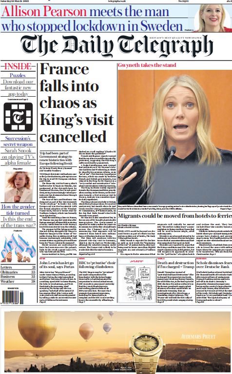 考研英语外刊杂志每日电讯报The Daily Telegraph-2023-03-25英语原版外刊日刊