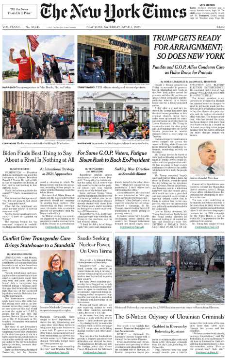 考研英语外刊杂志纽约时报NYT-2023-04-01英语原版外刊日刊