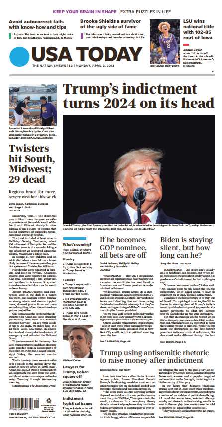 考研英语外刊杂志今日美国USA Today-2023-04-03英语原版外刊日刊