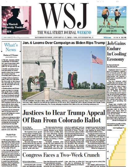 免费杂志华尔街日报The Wall Street Journal-2024-1-6（PDF版）