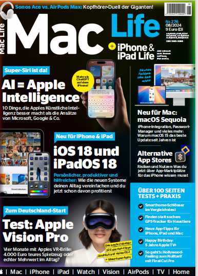 小众杂志Mac Life Germany - August 2024（PDF版）